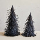 NAVY FEATHER TREES - CHRISTMAS