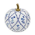 Navy Garden Trellis Pumpkin - 6’’