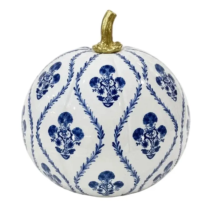 Navy Heritage Medallion Pumpkin - 10’’