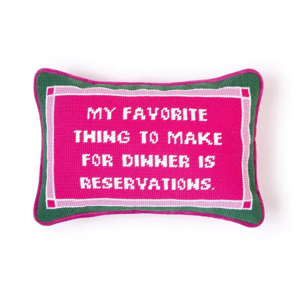 Needle Point Pillows - My Favorite - Throw Pillow