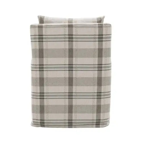 Neutral Plaid Swivel Chair - Swivel Chair