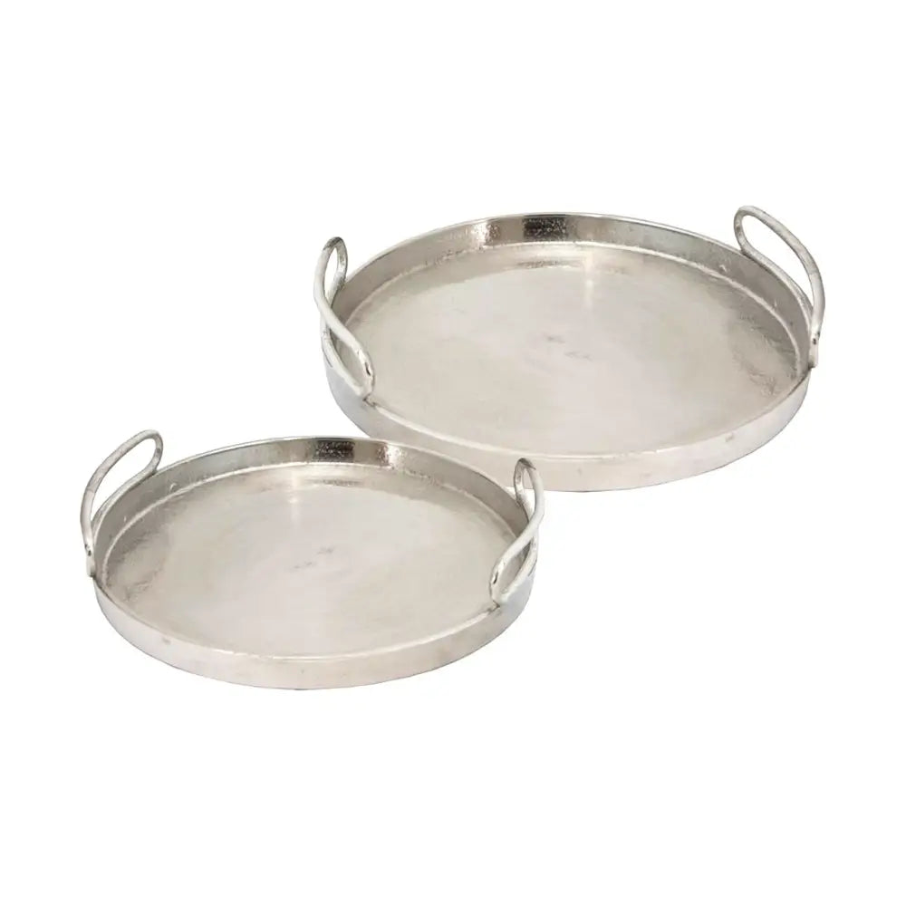 Nickel Round Trays - Home Decor