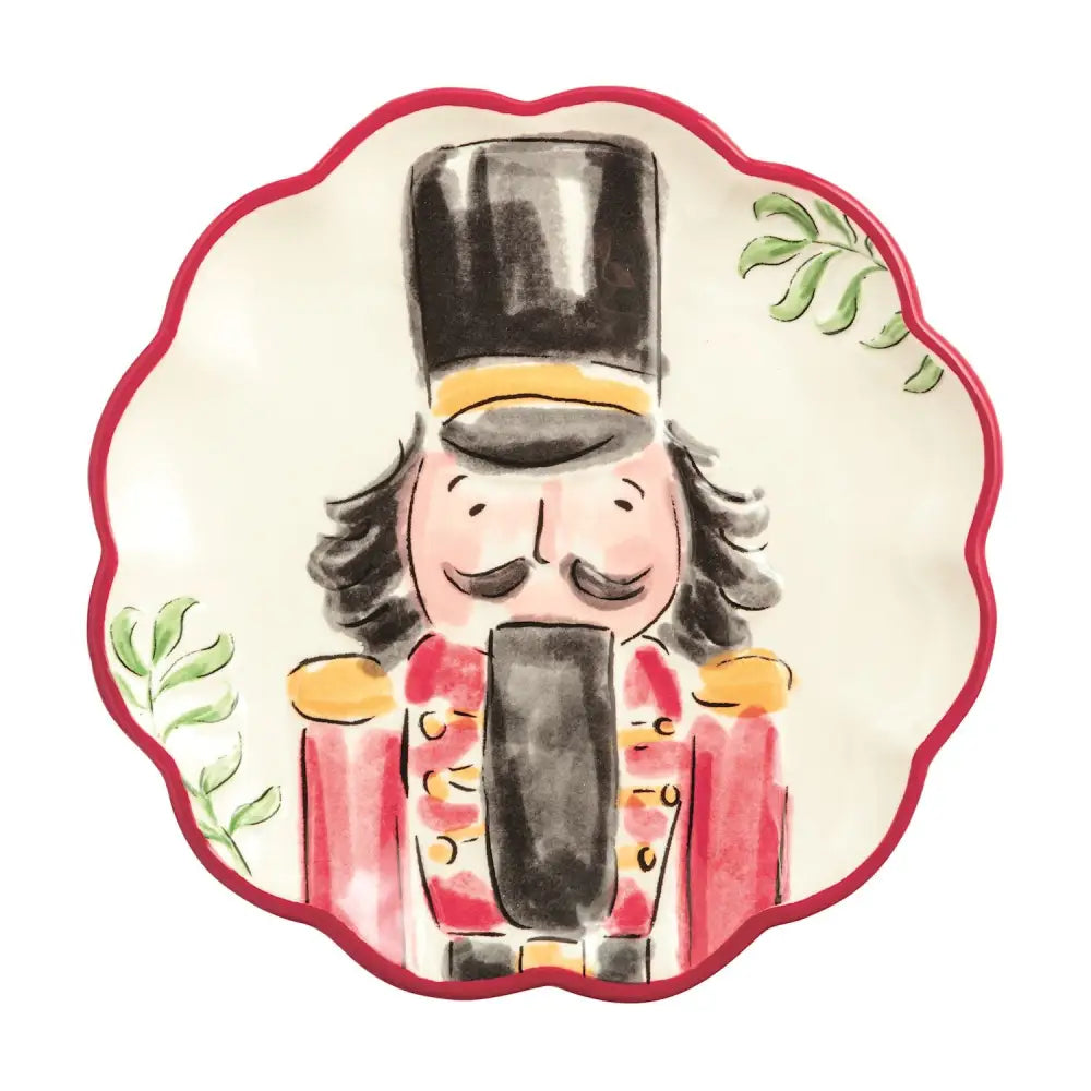 Nutcracker Dessert Plate - Red - Desser Plate