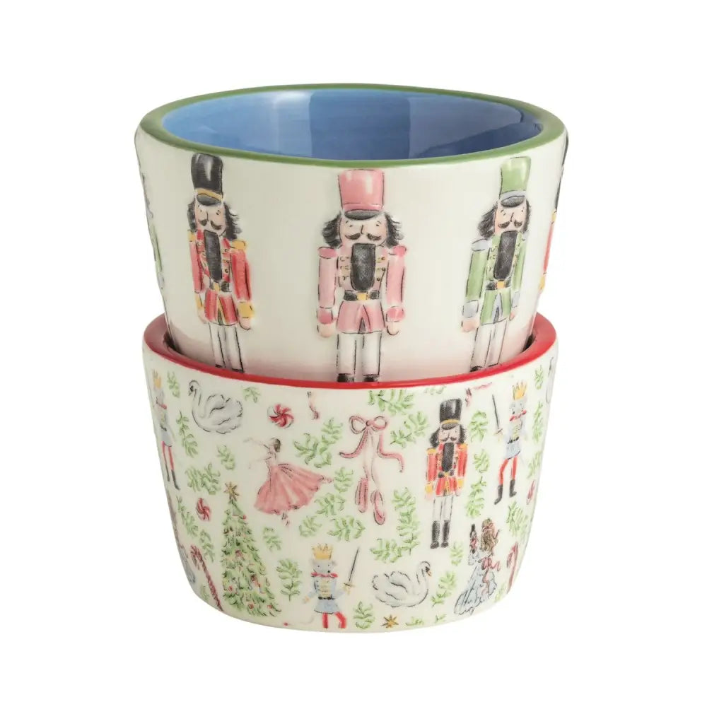 Nutcracker Pattern Tidbit Set - Tidbit Dishes