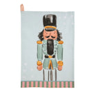 Nutcracker Stripe Hem Hand Towel - Blue - Christmas Hand Towel