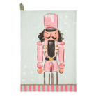 Nutcracker Stripe Hem Hand Towel - Pink - Christmas Hand Towel