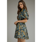 Olive Floral Mini Dress - Dress