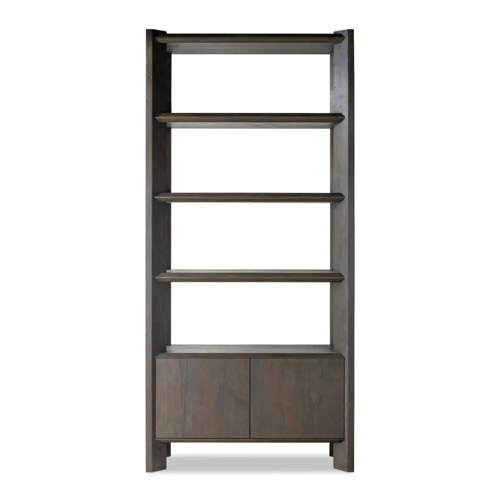Orwin Bookshelf - 44.00’’w x 18.00’’d x 94.00’’h / Smoked Black Oak - Bookcase