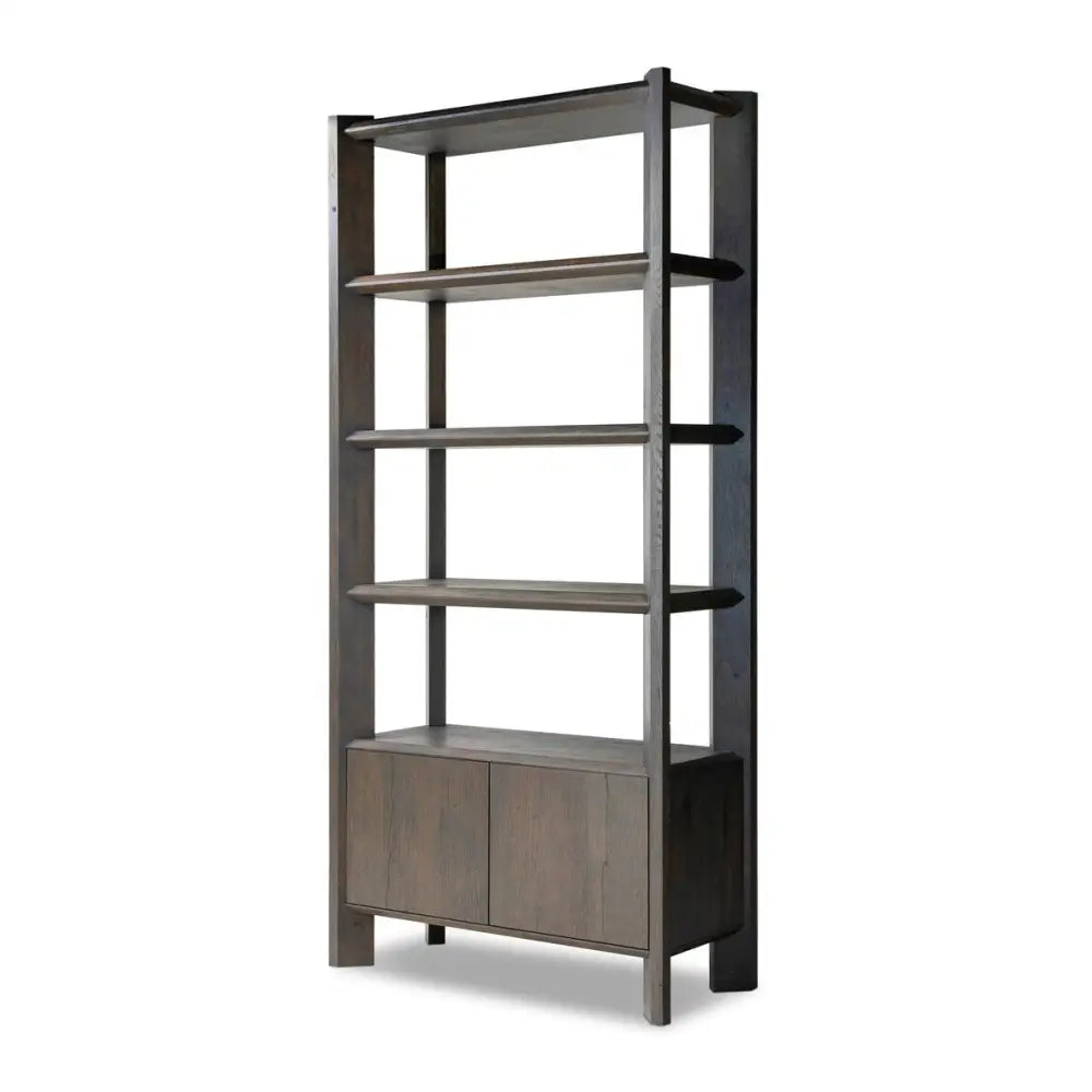 Orwin Bookshelf - 44.00’’w x 18.00’’d x 94.00’’h / Smoked Black Oak - Bookcase
