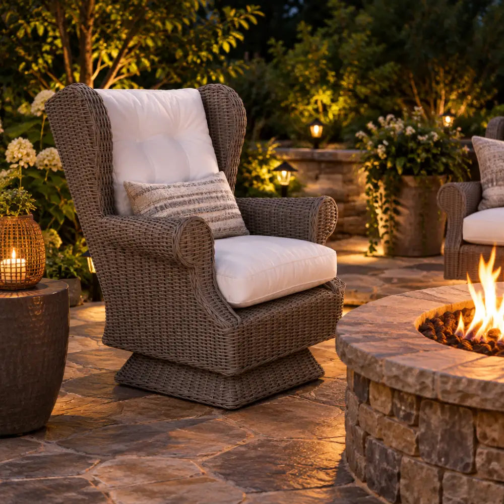OUTDOOR WING ROCKING SWIVEL CHAIR - Outdoor Chair