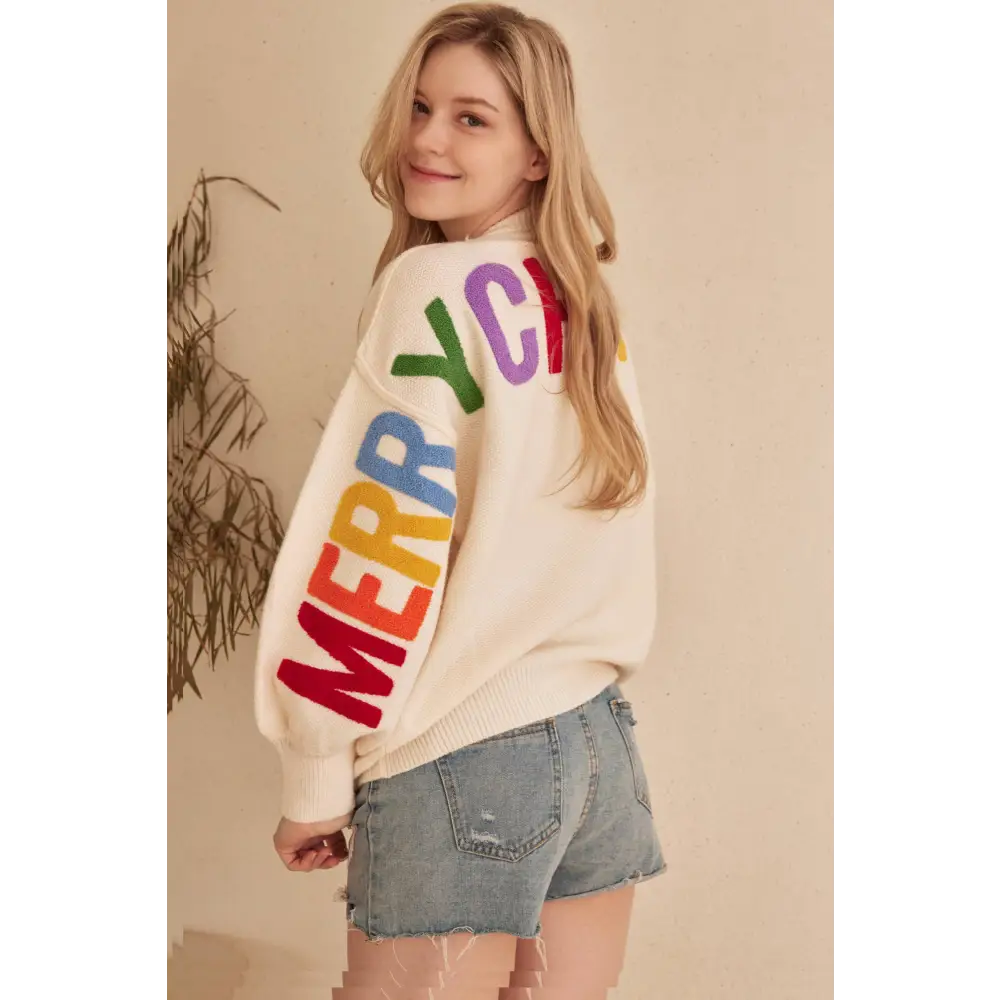 OVERSIZE Christmas Sweater with Lettering