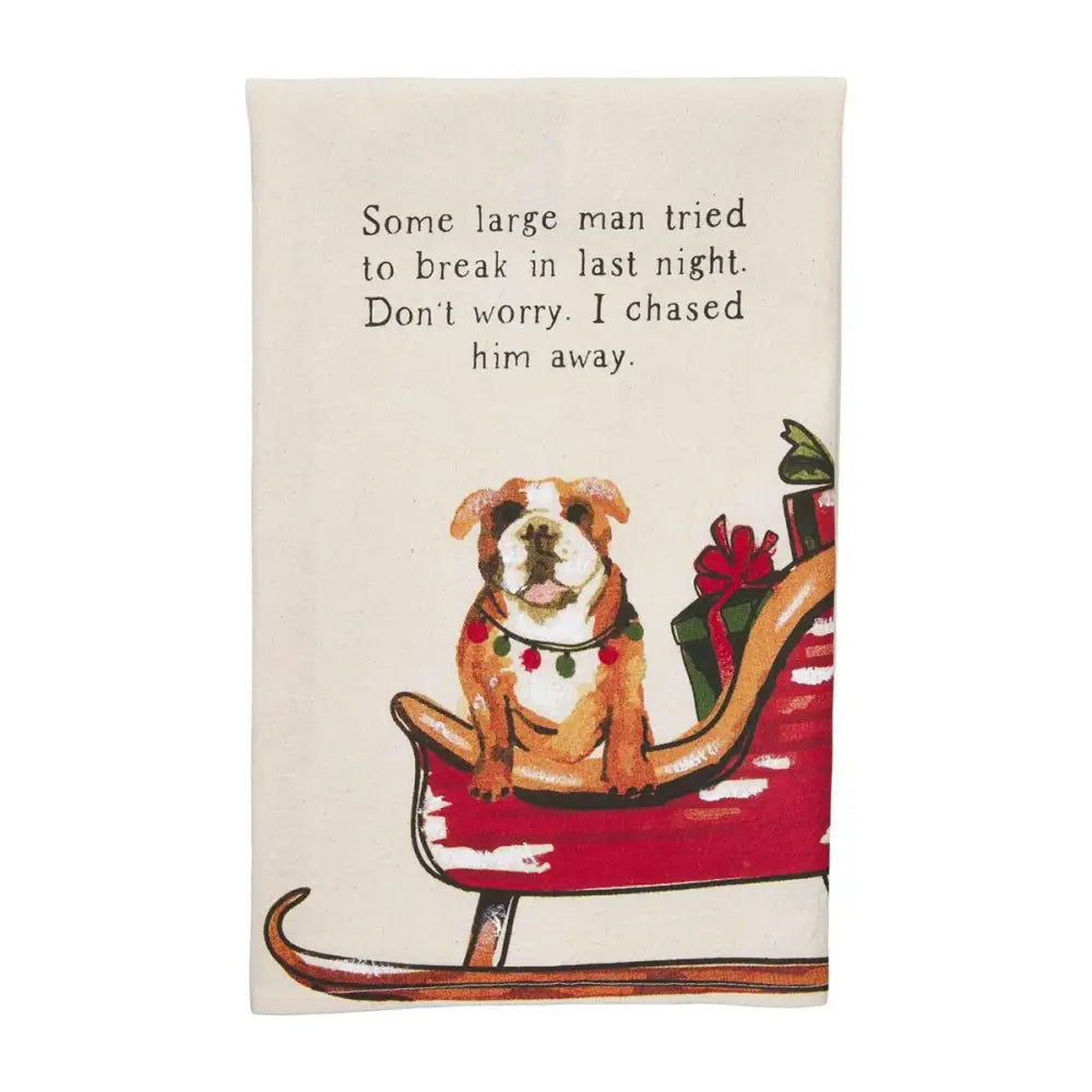 Painted Christmas Dog Towel - Christmas