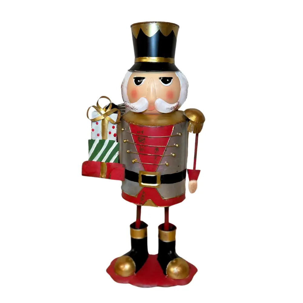 Painted Metal Nutcracker - Christmas