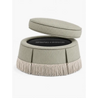 Pelham Juniper Green Check with Off-White Bullion Fringe 40’’