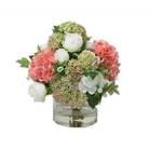 Peony and Snowball Clear Glass - Botanicals