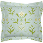 Petal Garden Aqua Sham - Microlux (Lightweight, Machine Washable) / Euro 26x26