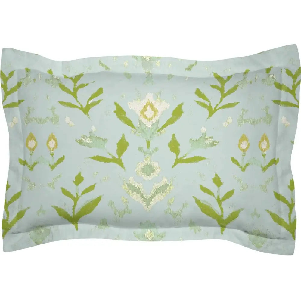 Petal Garden Aqua Sham - Microlux (Lightweight, Machine Washable) / Euro 26x26