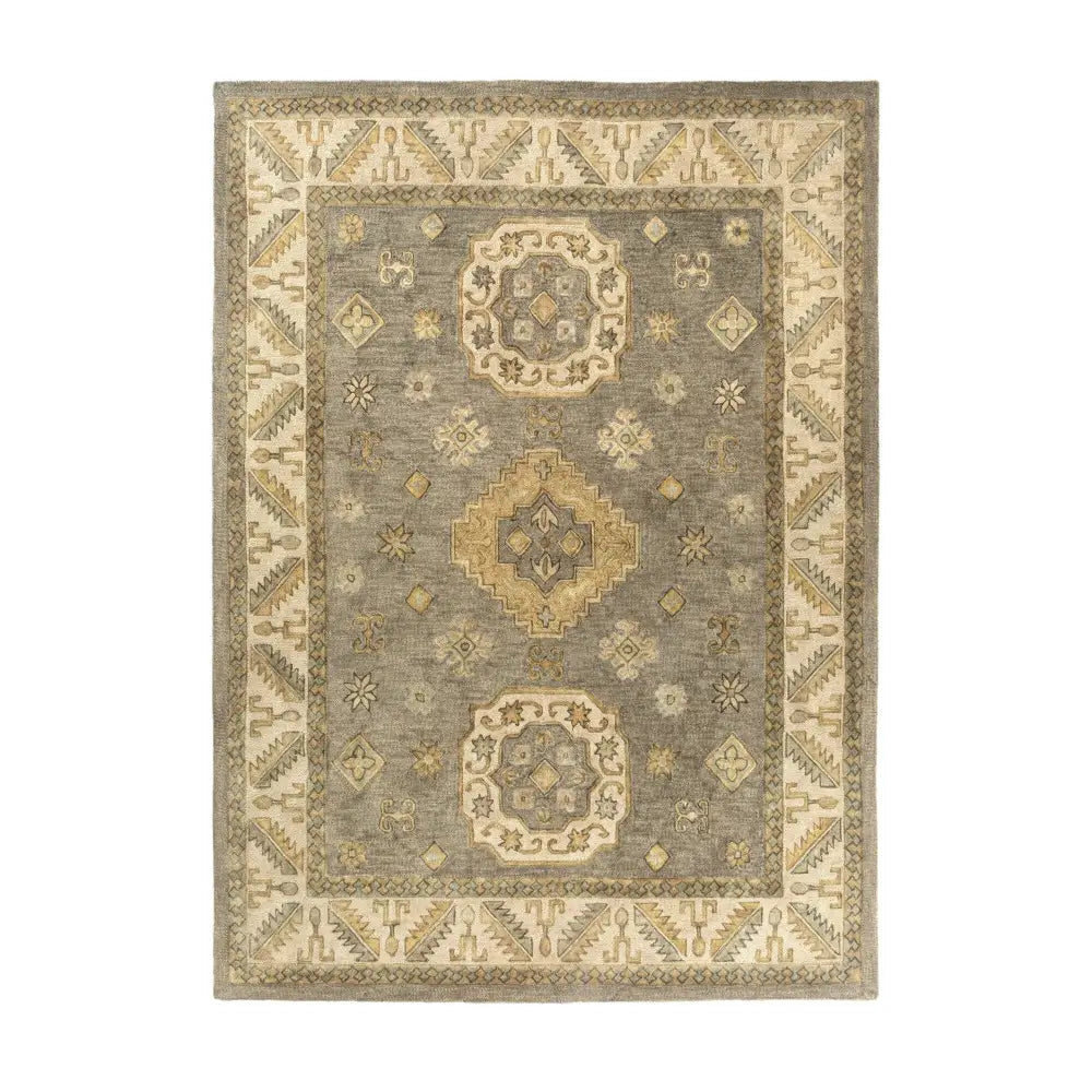 Petros Neutral Traditional Area Rug - Area Rug
