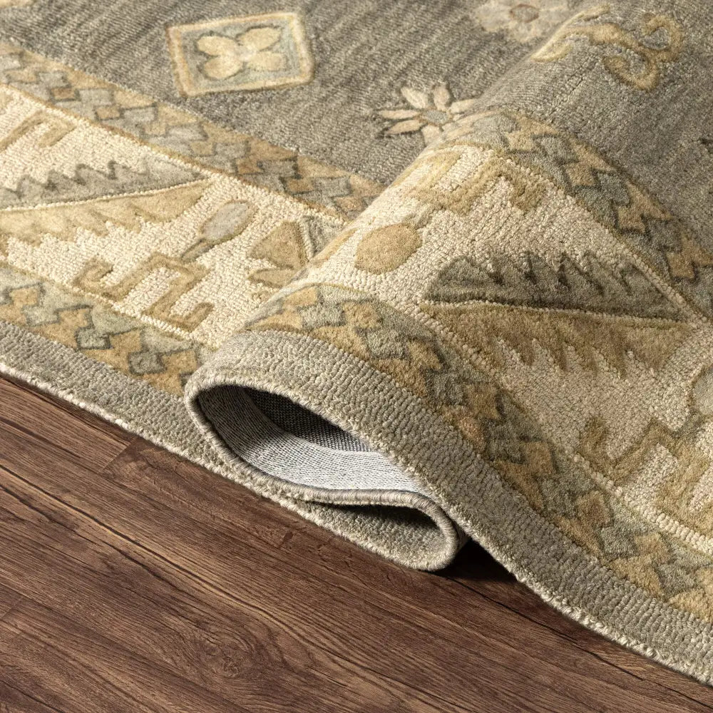 Petros Neutral Traditional Area Rug - Area Rug