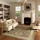 Petros Neutral Traditional Area Rug - Area Rug