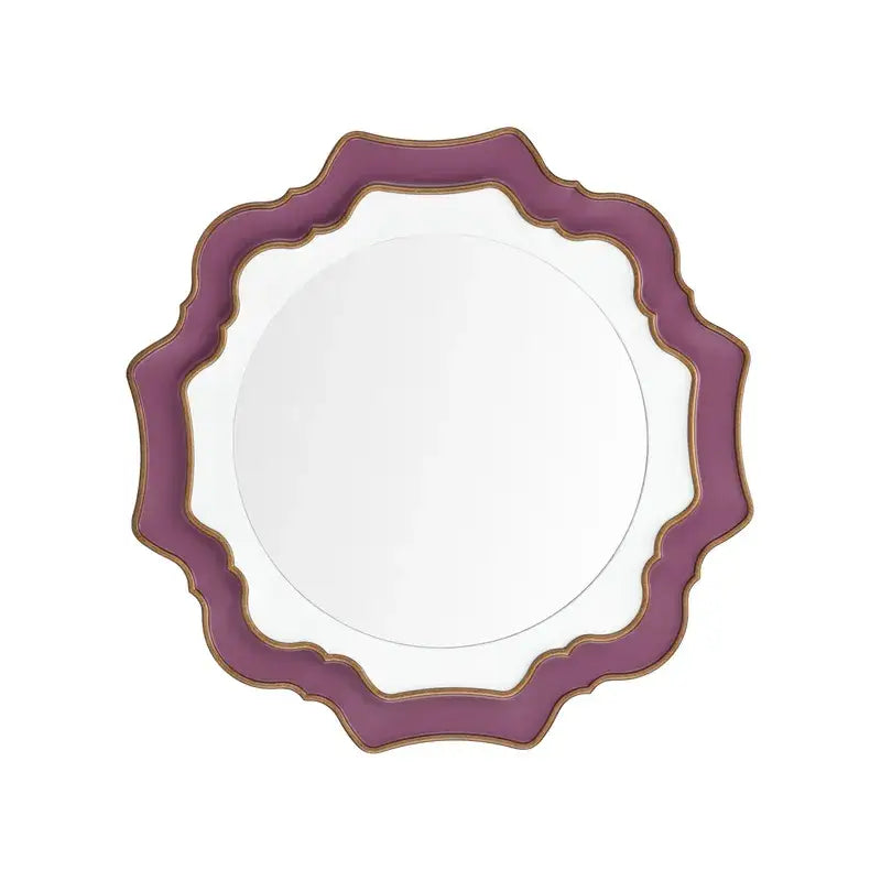 Pink Daisy Mirror - round mirror