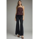 Pleated Cami Top - Dark Brown / S - Blouse