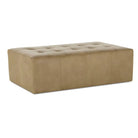 Rectangular Leather Ottoman - Ottoman