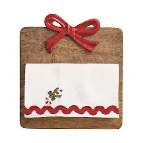 Red Bow Board & Towel Set - Christmas