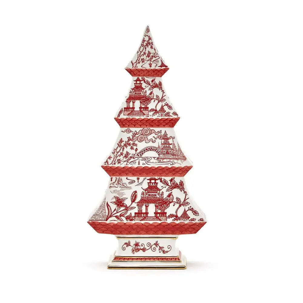 Red & White Christmas Tree - Christmas Tree