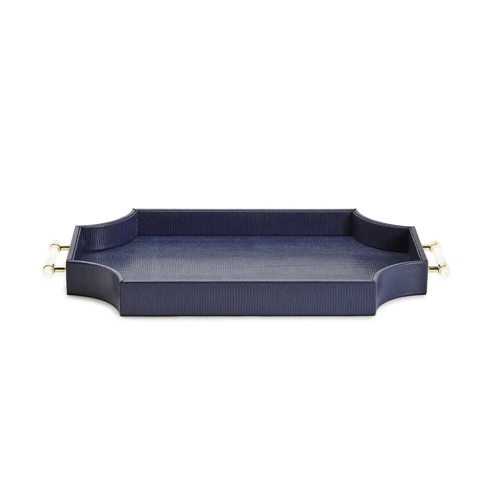 Regency Decorative Navy Rectangle Tray - Home Decor