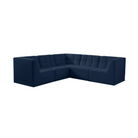 Relax 98’’ Velvet Upholstered 5pc. Modular Sectional - Sectional