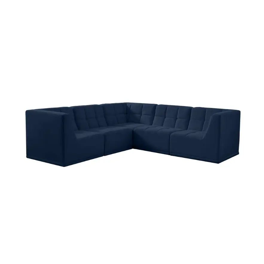 Relax 98’’ Velvet Upholstered 5pc. Modular Sectional - Sectional