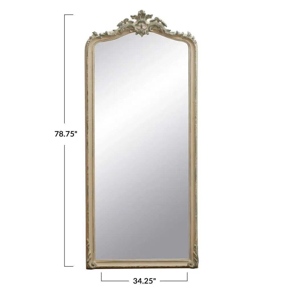 Resin Framed Floor Mirror - Mirror