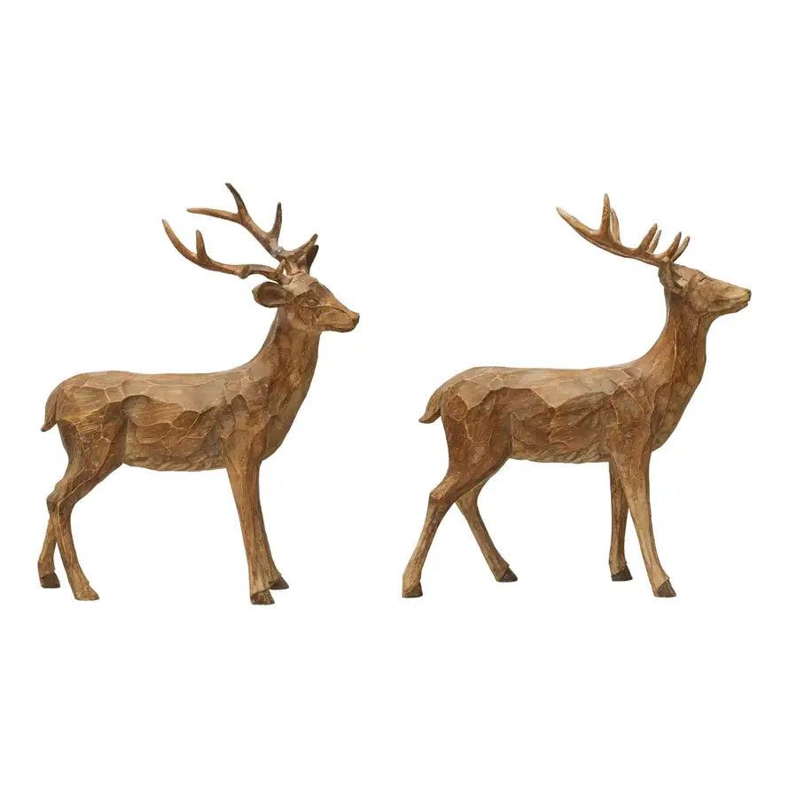 Resin Standing Deer - Christmas