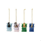 Resin Vintage Reproduction Dog in Chair Ornament - Blue - Ornaments