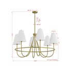 Revere Gold Chandelier - Chandelier