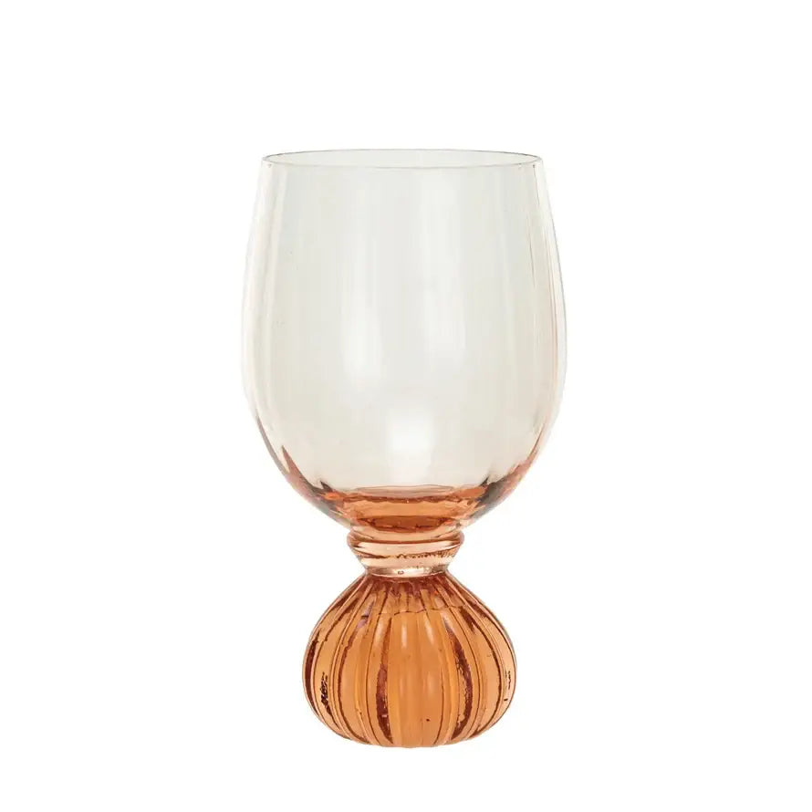 Ribbed Footed Glass - 14 oz. - Glassware