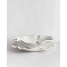 Ripple Melamine Serving Bowl White 14x3.5