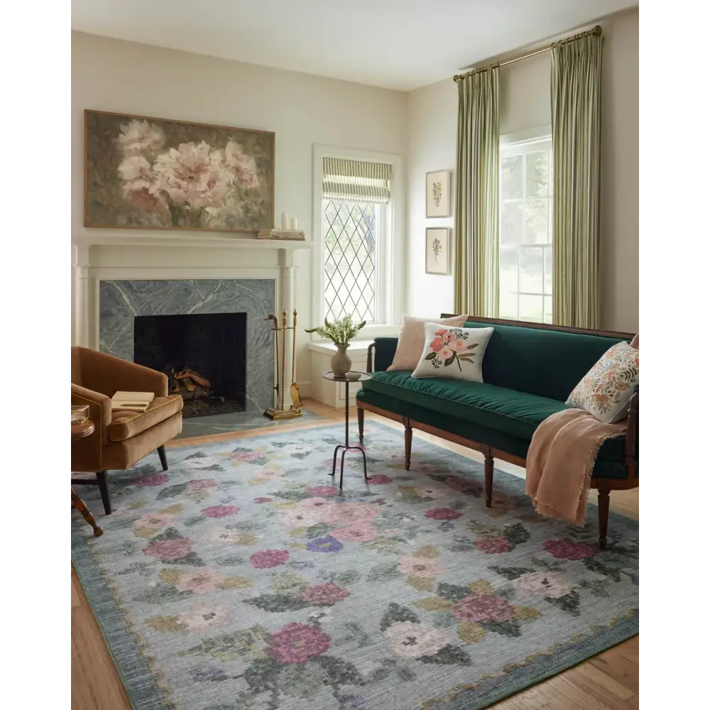 Rosa Floral Area Rug - Area Rug