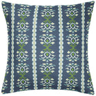 Rosemary Stripe Indigo Decorative Pillow - 22” x 22” Throw Pillow