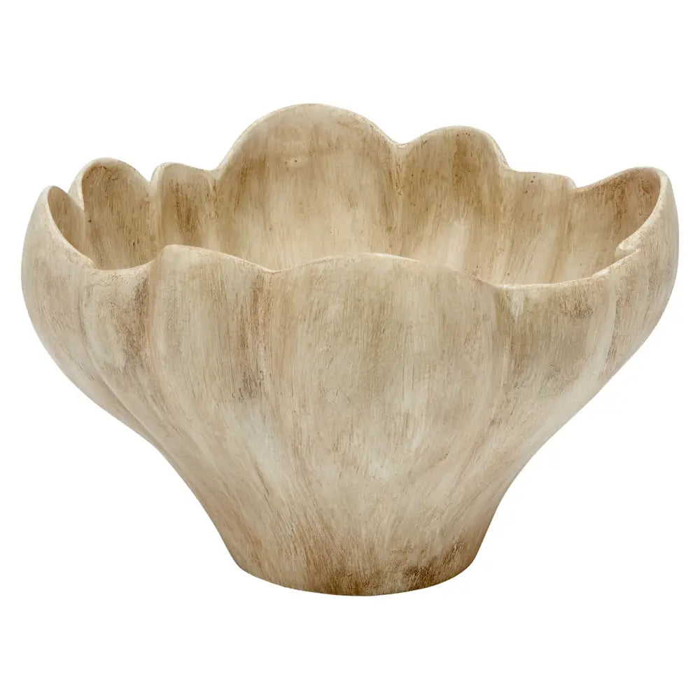 ROUND HARDING BOWL WITH BROWN WASH FINISH - Bowl