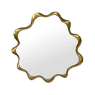 Round Rippled Gold Mirror - ACCENT MIRROR