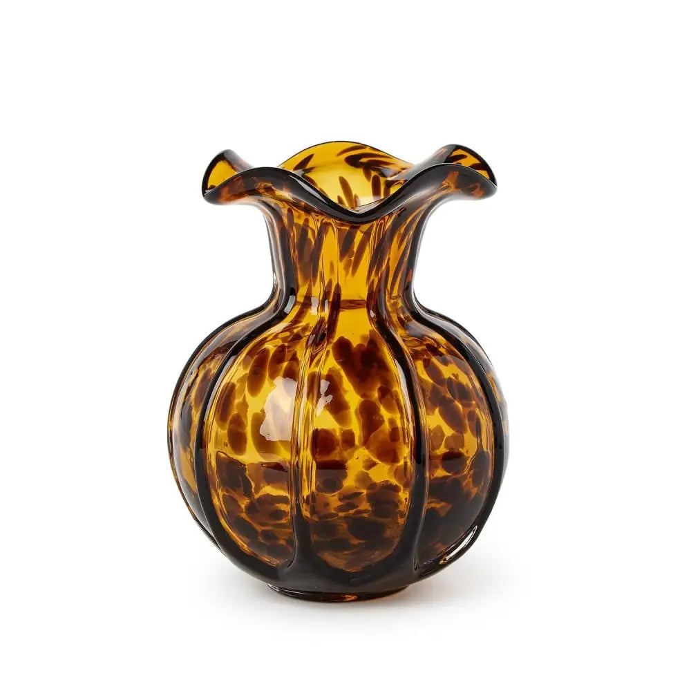 Ruffled Tortoise Print Vase - Vase