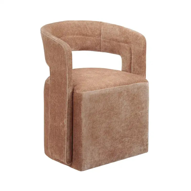 Rust Castered Dining Chair - Dining Chair