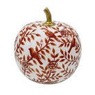 Rusty Red Bird & Vine Pumpkin - 8’’