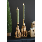 S/2 Beaded Christmas Tree Candleholder - Holidays