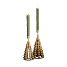 S/2 Beaded Christmas Tree Candleholder - Holidays