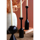 S/5 Black Metal Candle Holders - Accessories