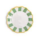 Sage Green Striped Dinner Plates - Dinner Plate