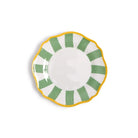 Sage Green Striped Salad / Dessert Plates - Desser Plate